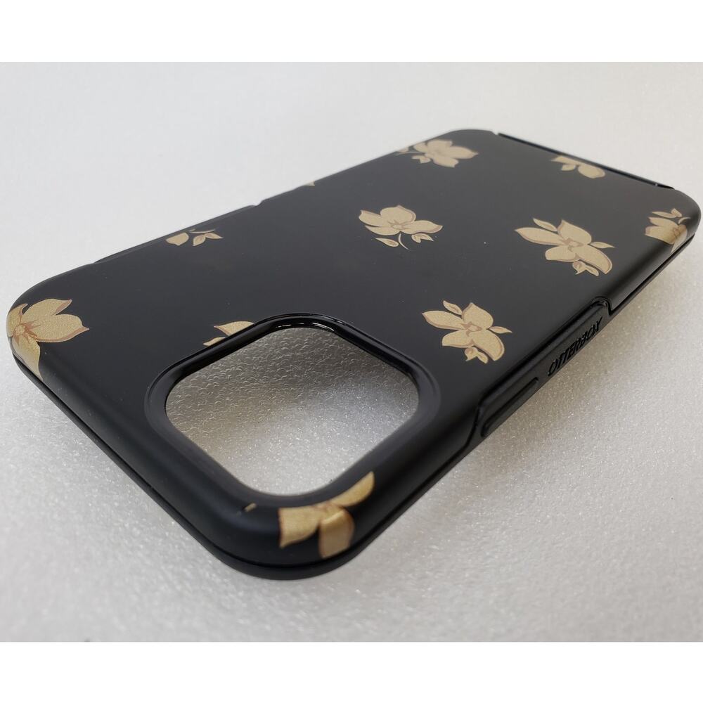 OtterBox Symmetry Series Case for Apple iPhone 12 & 12 Pro Gold Floral Black